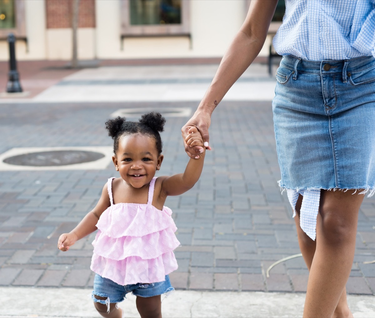 young mother and her daughter