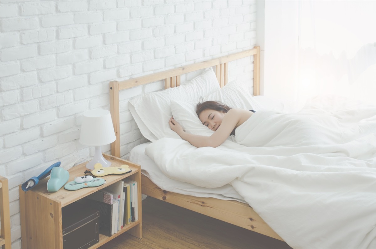 woman sleeping in a bed