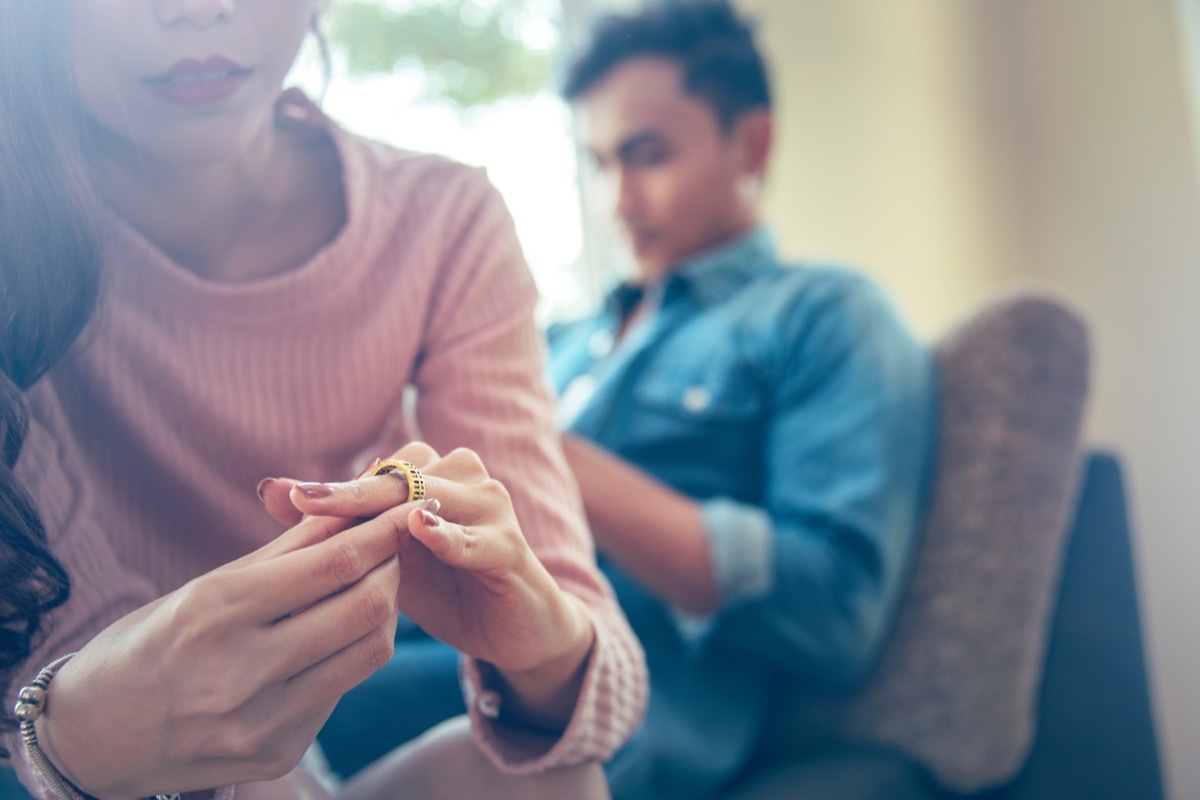 woman contemplating divorce