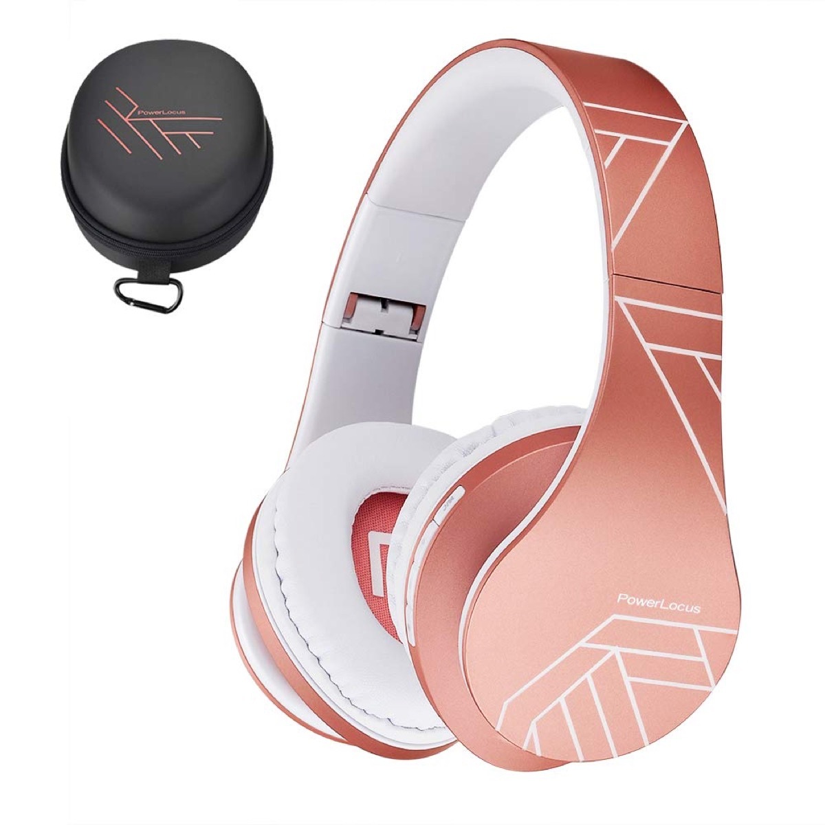 rose gold over the ear headphones