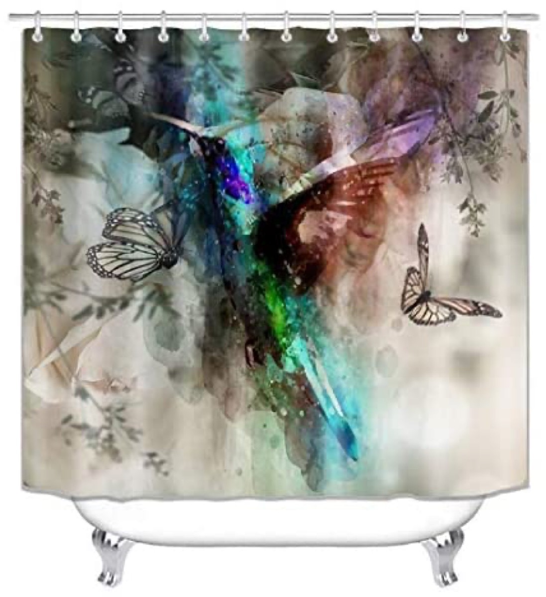 butterfly shower curtain