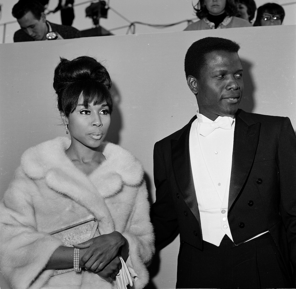 Diahann Carroll and Sidney Poitier at the 1964 Oscars