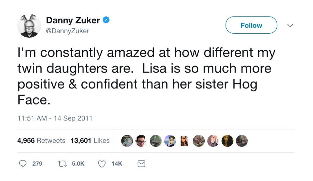 Danny Zuker funny tweet