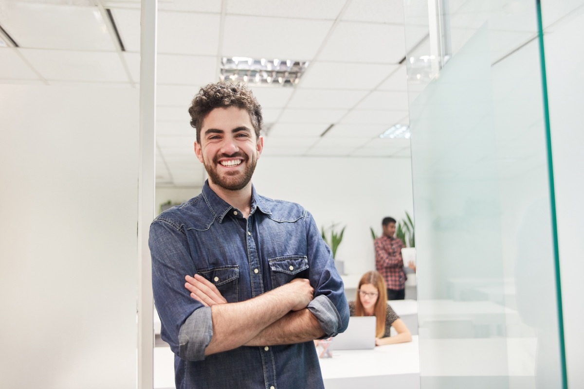 Happy Young Man Smiling