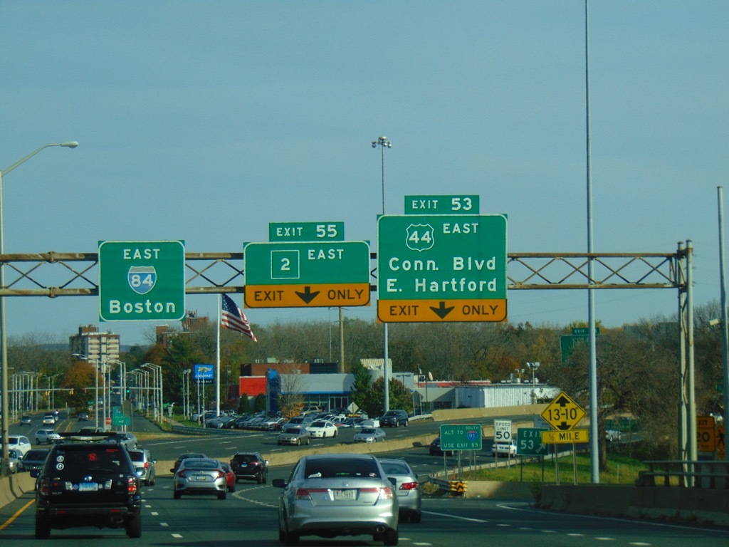 connecticut i-84 busiest road in every state