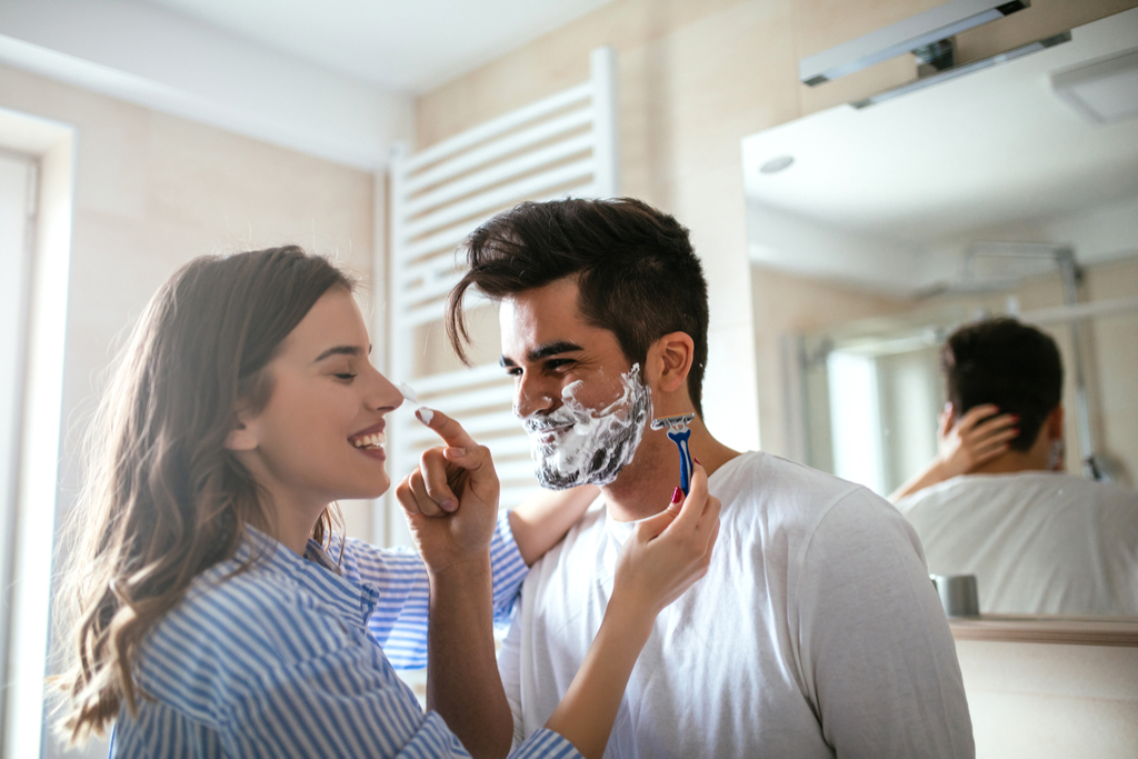 Woman Shaving Partner Romance - what men find attractive in women