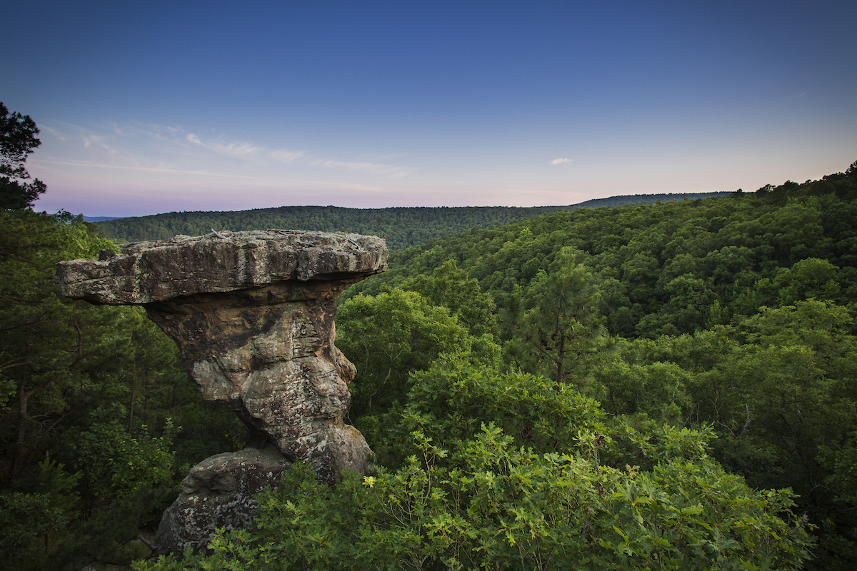 rock formation in park in chicot county arkansas