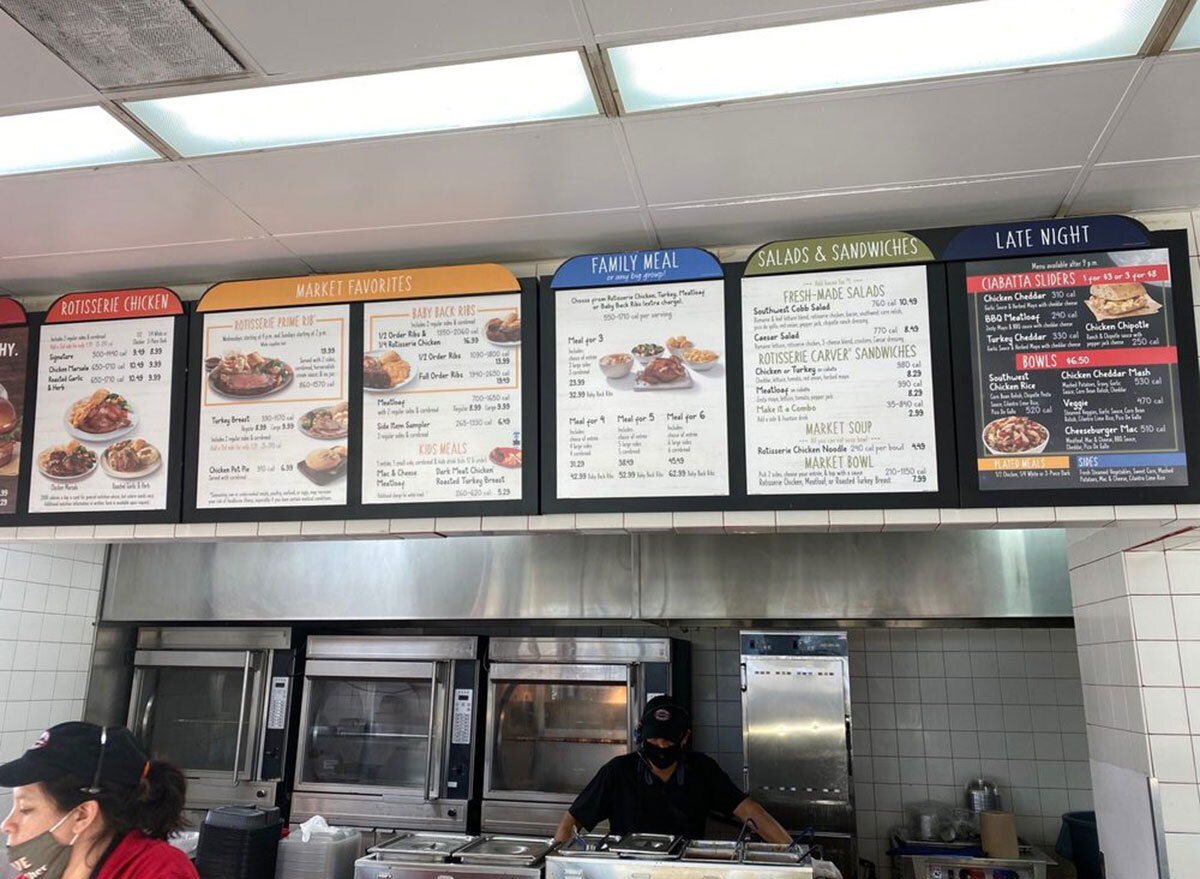 boston market menu