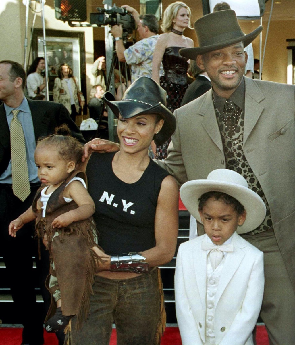 Jaden, Jada Pinkett, Will, and Trey Smith at the Wild Wild West premiere