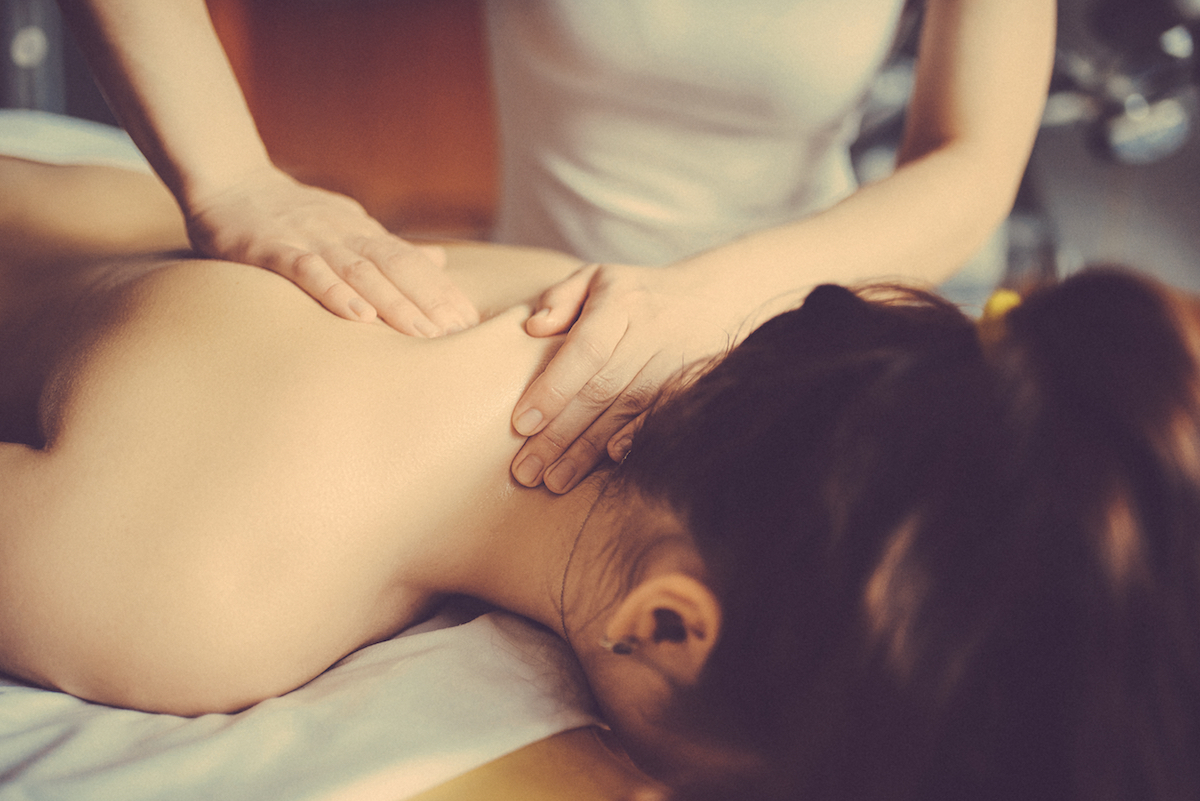 woman getting a massage