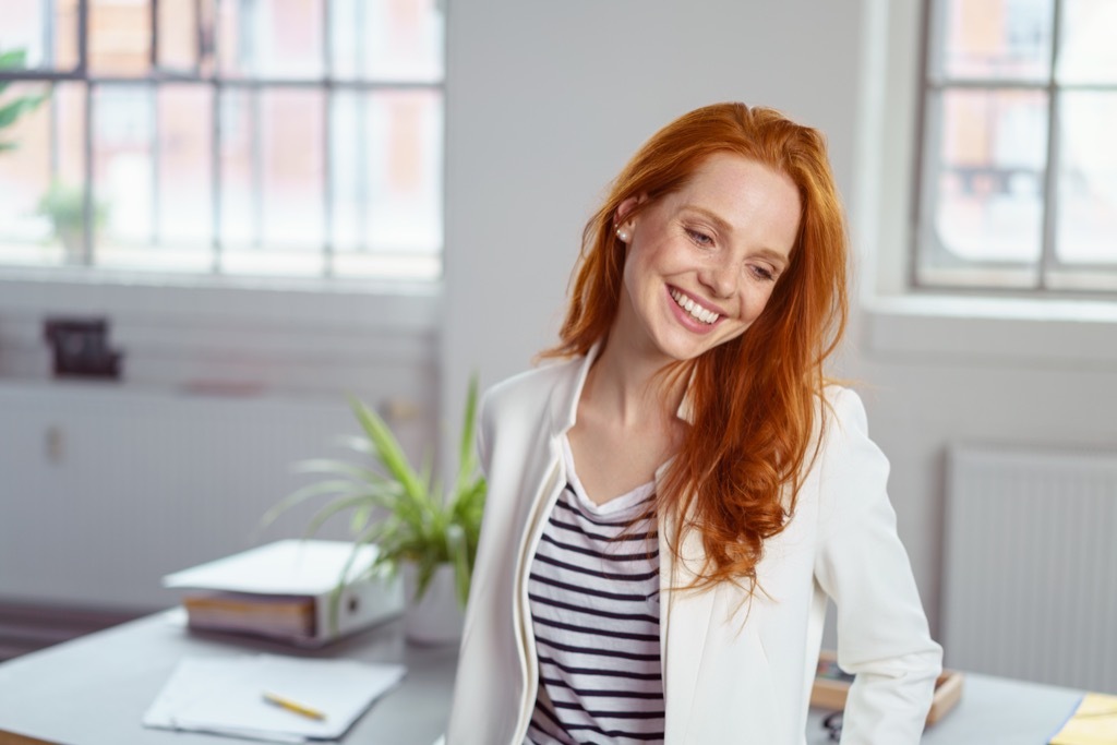 Woman with red hair, skin cancer facts