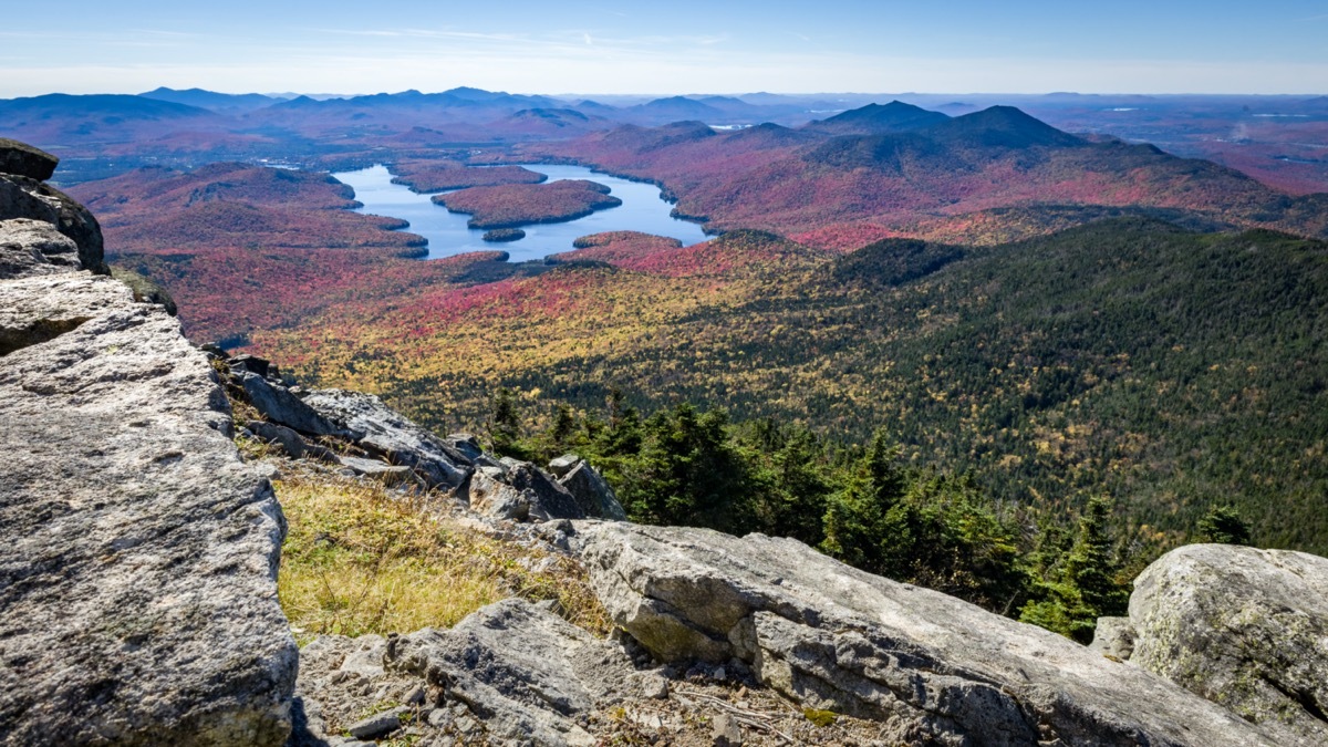 view of the adirondacks from the peak of whiteface mountain