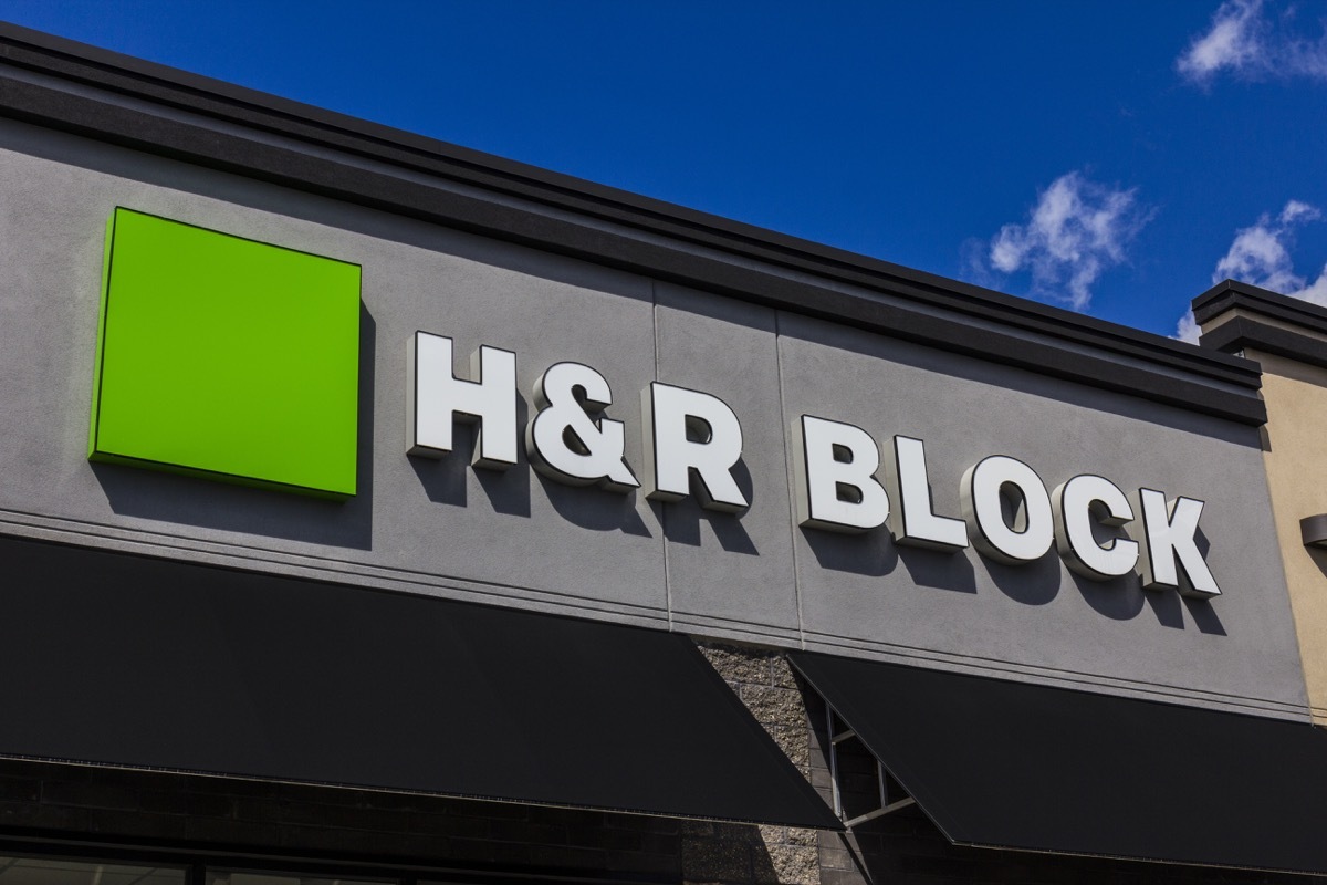 H&R block storefront, brand name abbreviations