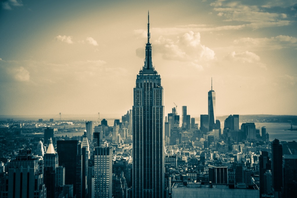 empire state building sits amid manhattan skyline, state fact about indiana