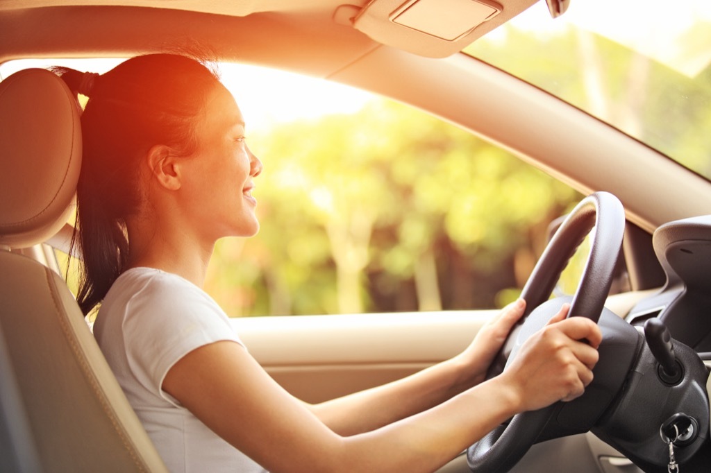 Woman driving