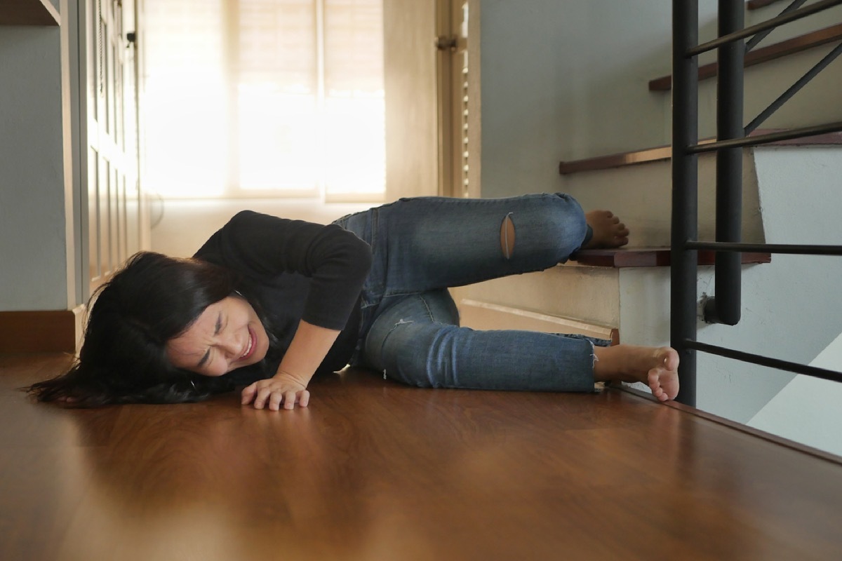 woman falling down stairs How Depression Affects the Body