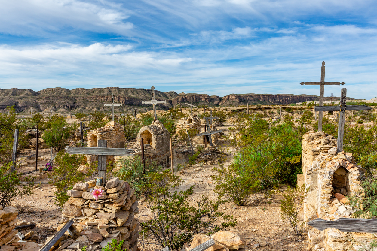 A photo of Terra Butte Cemetary in Teralingua Ghost Town in Texas