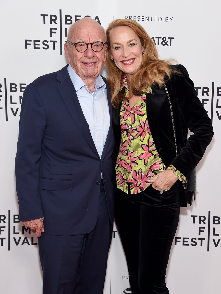 Rupert Murdoch and Jerry Hall in 2019