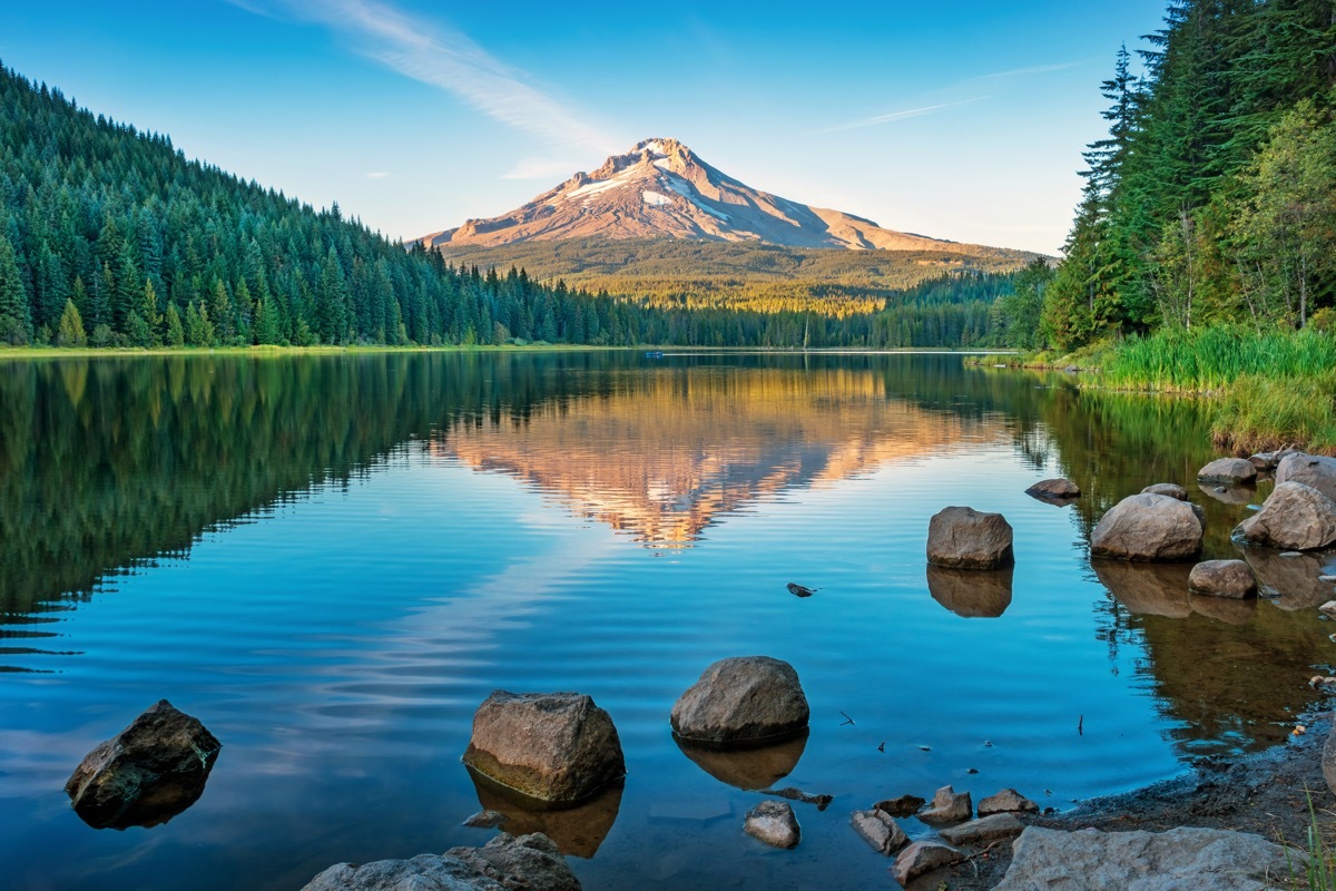 Trillium Lake and Mount Hood Oregon USA