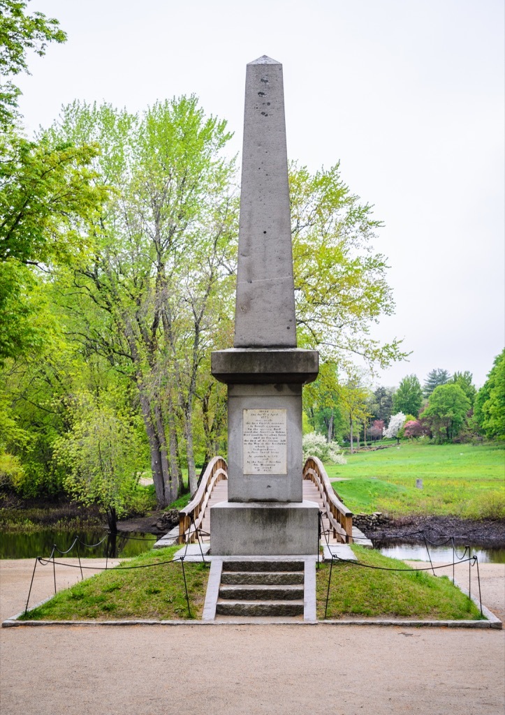 massachusetts minute man historic park most historic location every state