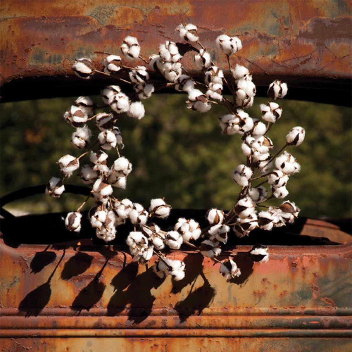 cotton front door wreath cheap home upgrades