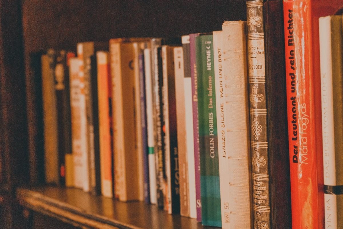 books on a bookshelf